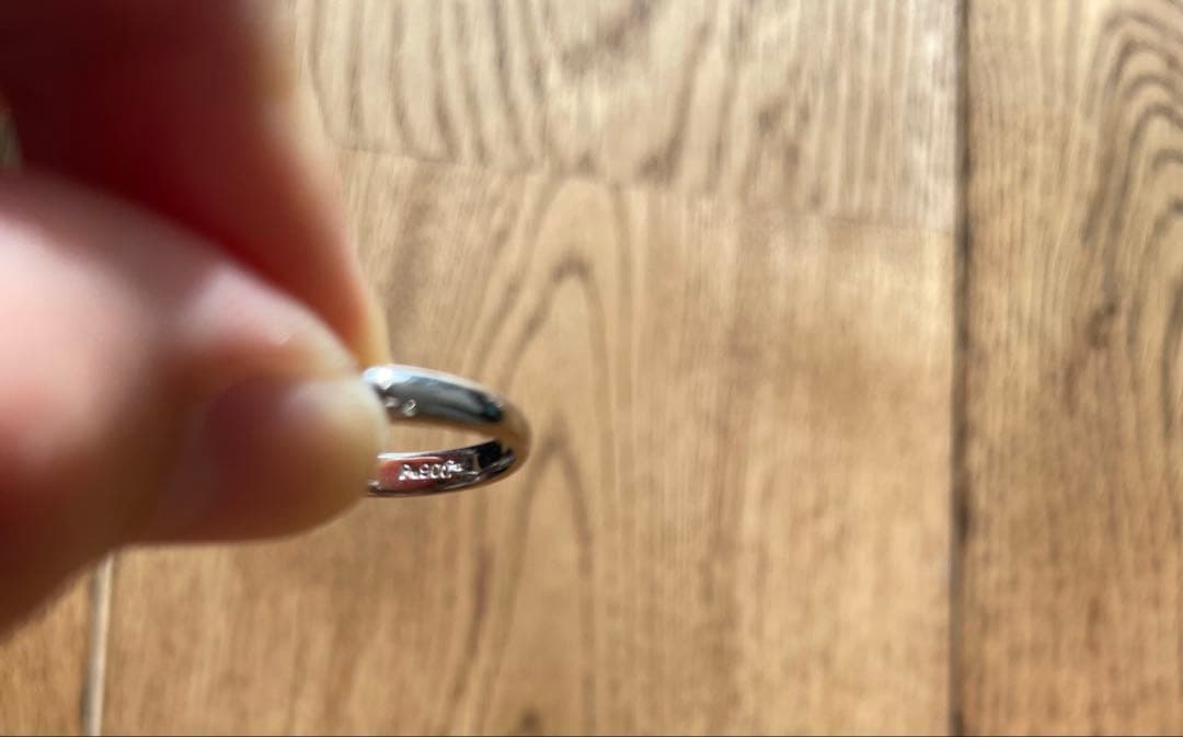 翡翠、ダイヤモンド　プラチナリング　10号