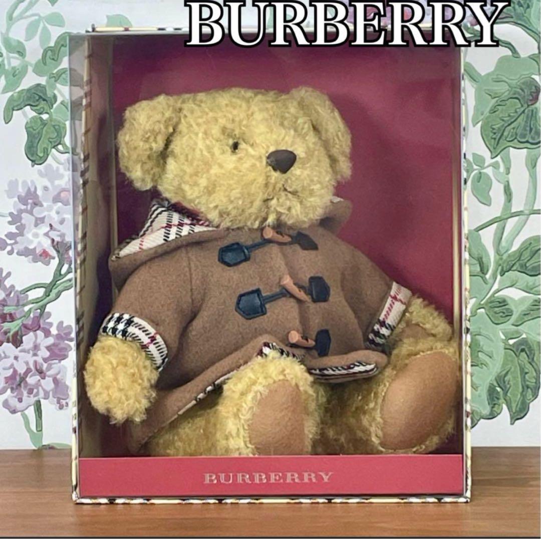激レア 希少品 新品未使用 BURBERRY ぬいぐるみ ダッフルコート風 箱付
