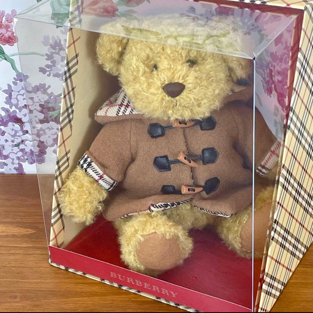 激レア 希少品 新品未使用 BURBERRY ぬいぐるみ ダッフルコート風 箱付