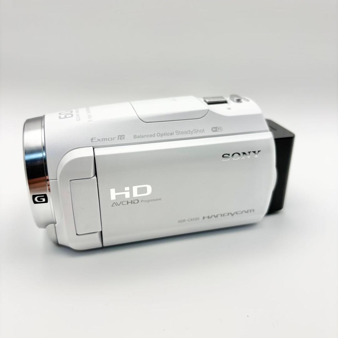 美品　SONY ソニー HDR-CX680 ホワイト ビデオカメラ ハンディカム