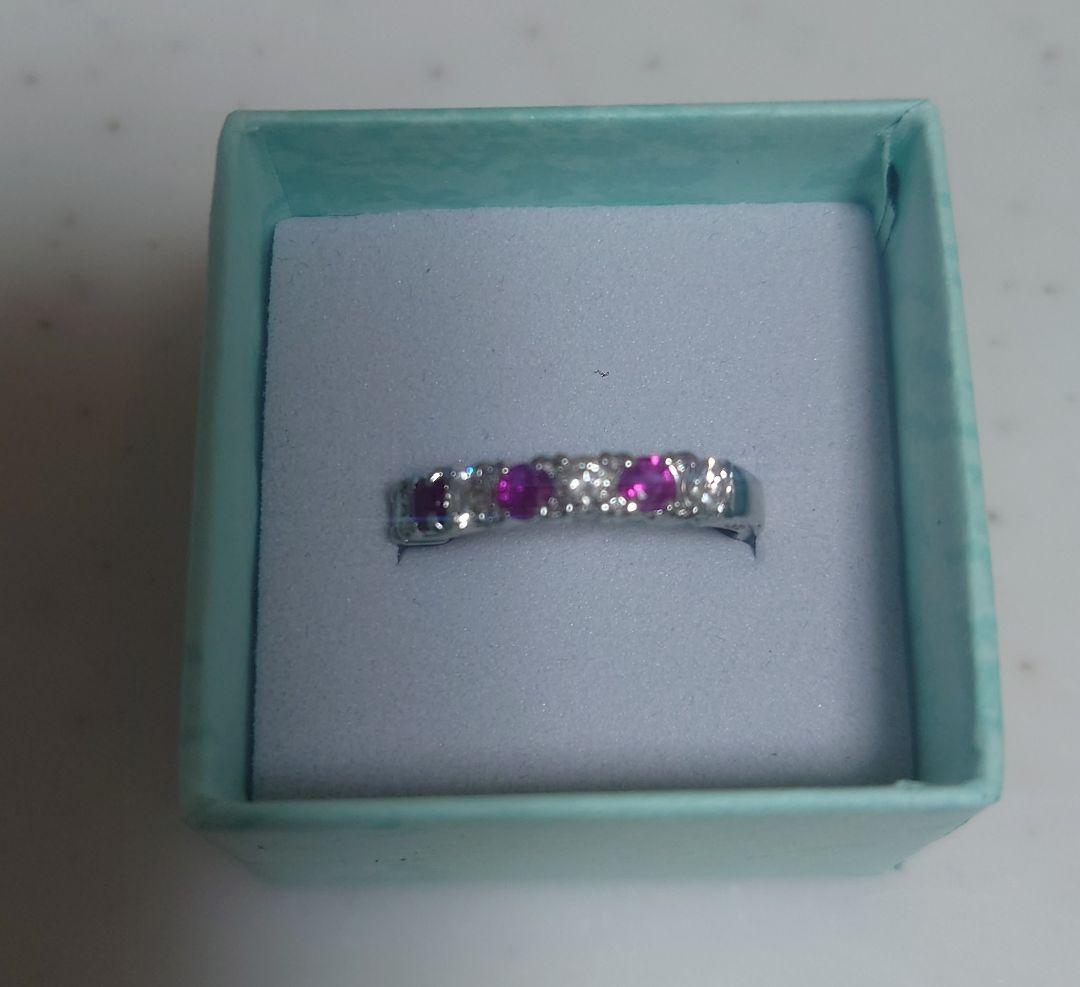 ジュエリーマキ　pt900 ダイヤモンドルビーリング