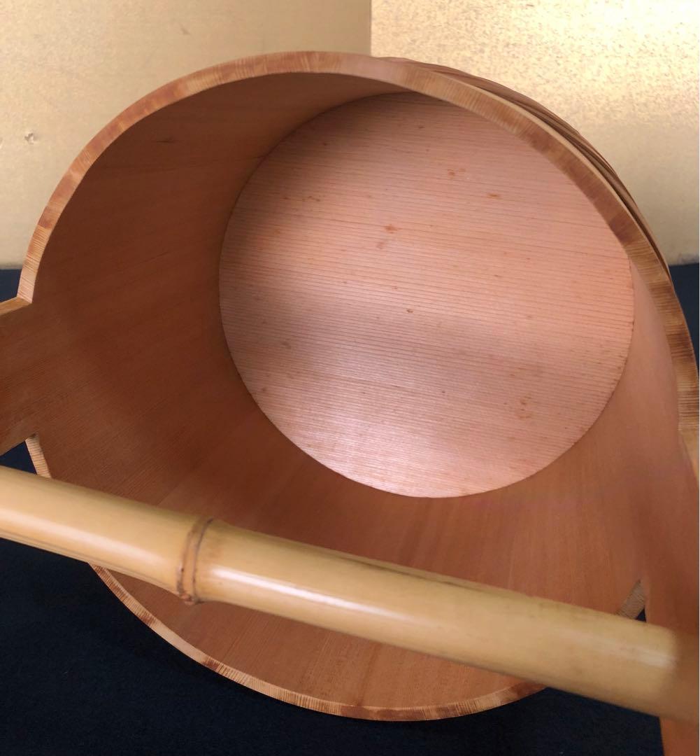 《R》茶道具 水張桶 手水桶 割蓋 水屋道具 元箱　260116き4