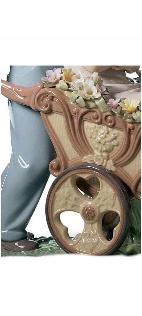 ♥LLADRO【君が好き】♥横型LLADROガラスケース背面鏡付き