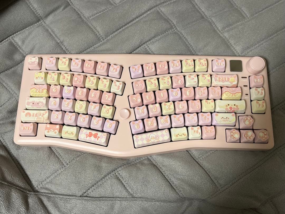 Leobog A75 Alice配列 ピンク 猫キーボード 本体