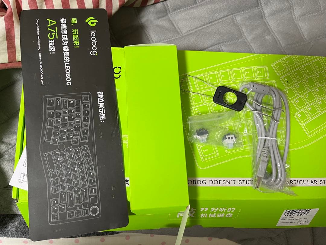 Leobog A75 Alice配列 ピンク 猫キーボード 本体