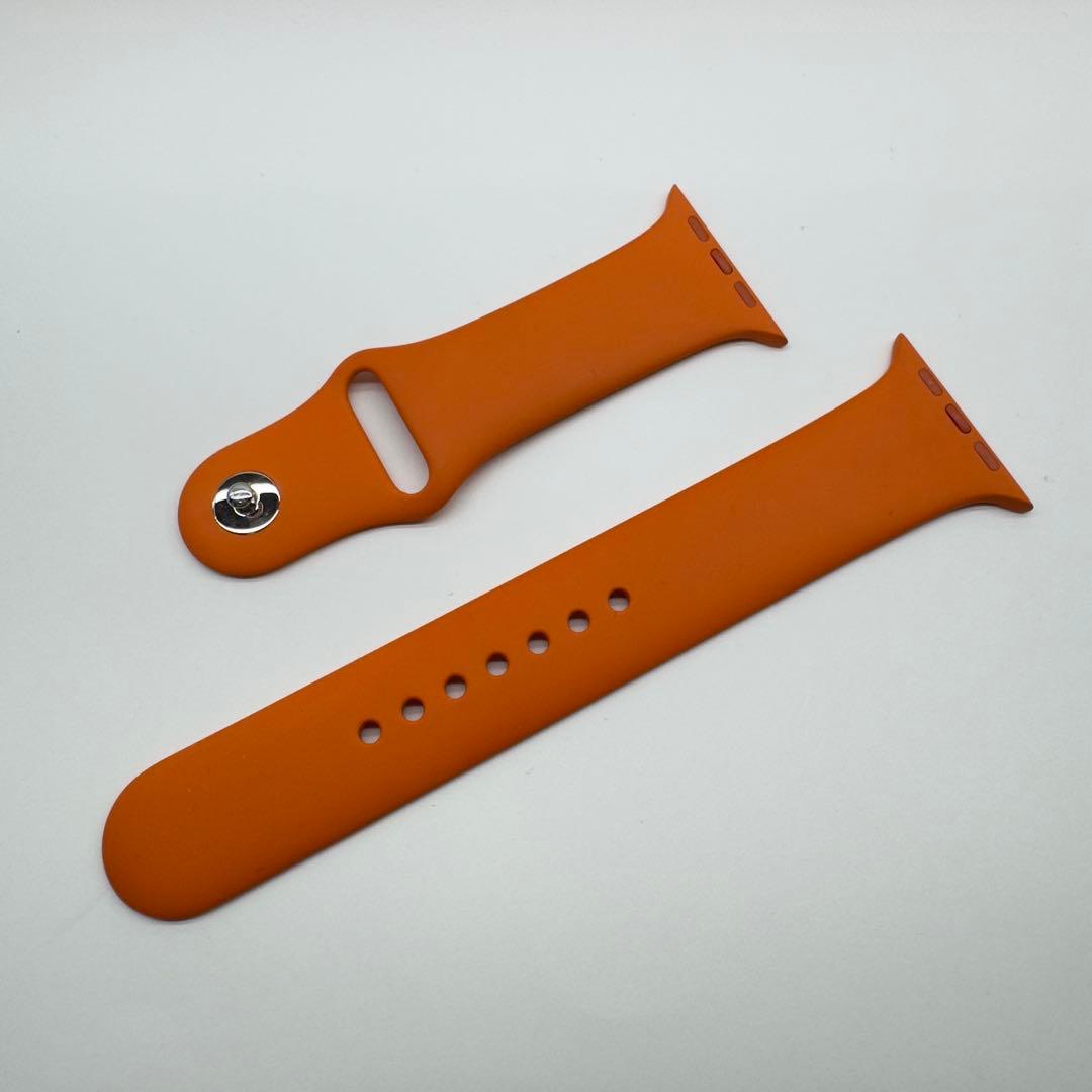 2677 ほぼ未使用　Apple Watch エルメス　オレンジ　ラバーバンド