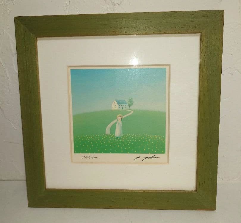 葉 祥明 アンの丘 358/S800 壁掛け リトグラフ アート