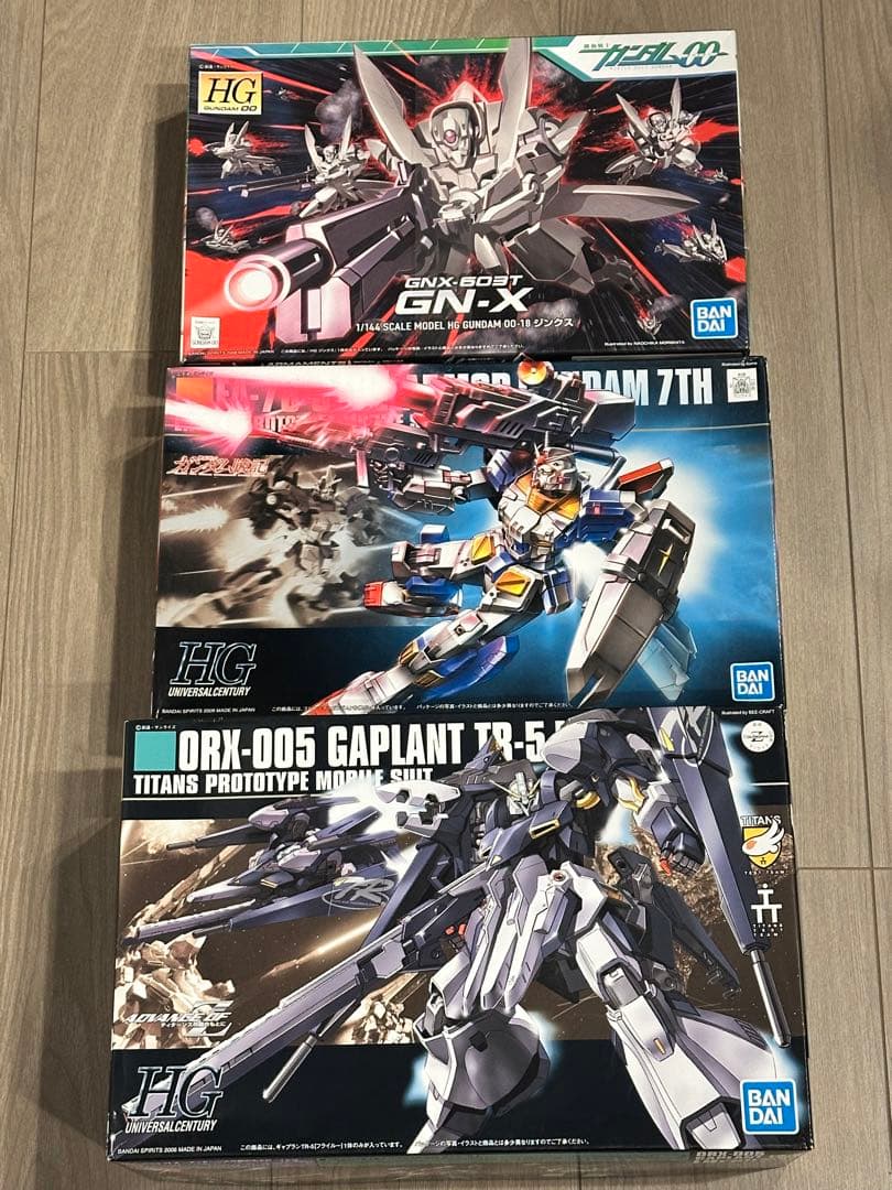 HG ガンプラ 3点　フルアーマーガンダム7号機　ジンクス　ギャプランフライルー