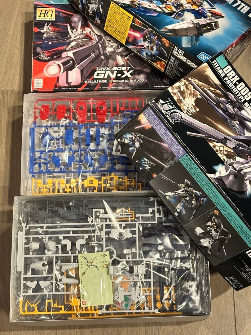 HG ガンプラ 3点　フルアーマーガンダム7号機　ジンクス　ギャプランフライルー