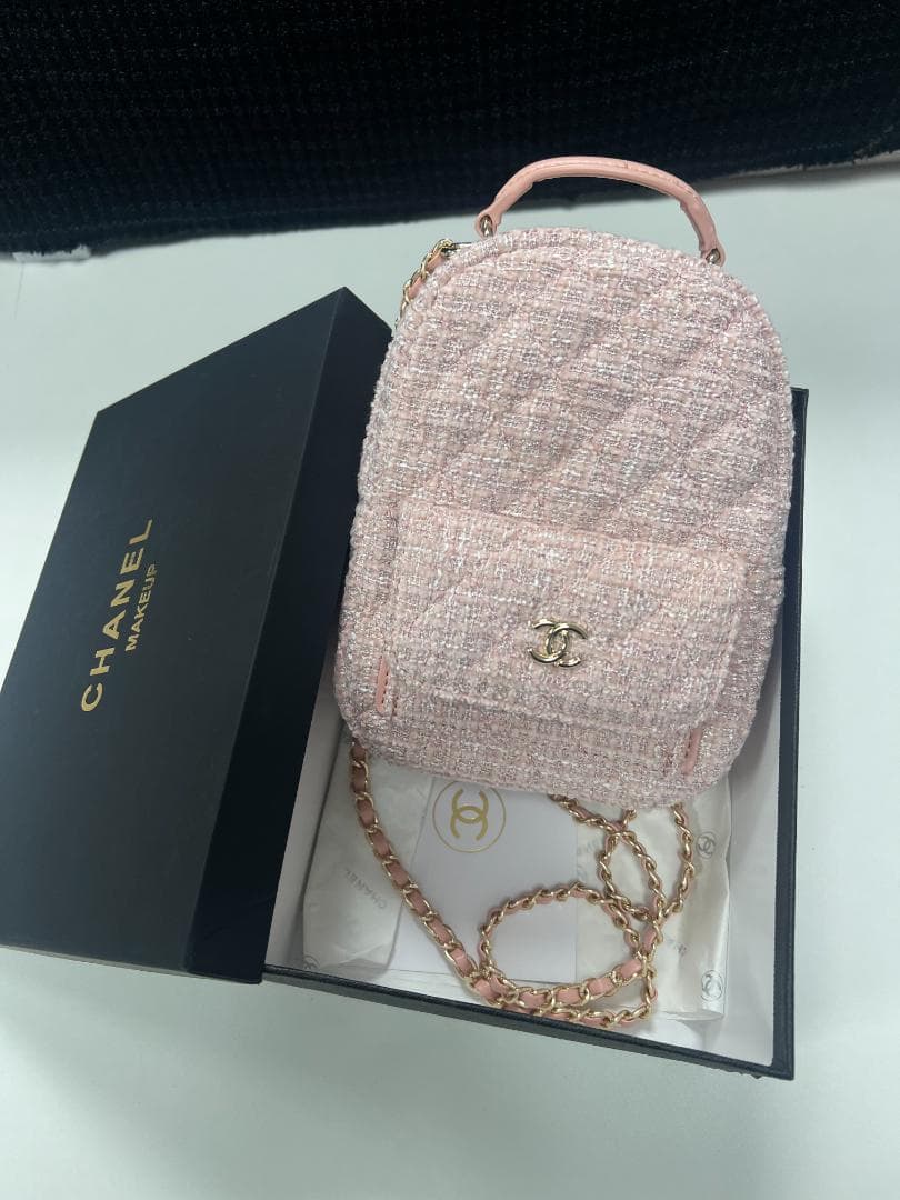 【新品未使用】非売品ピンク ツイード リュック付属品 箱 カード