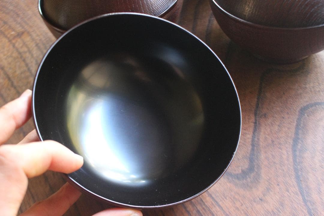 デッドストック！極上千筋糸目に優美な見返鶴蒔絵の煮物椀2点（検輪島塗蒔絵椀雑煮椀