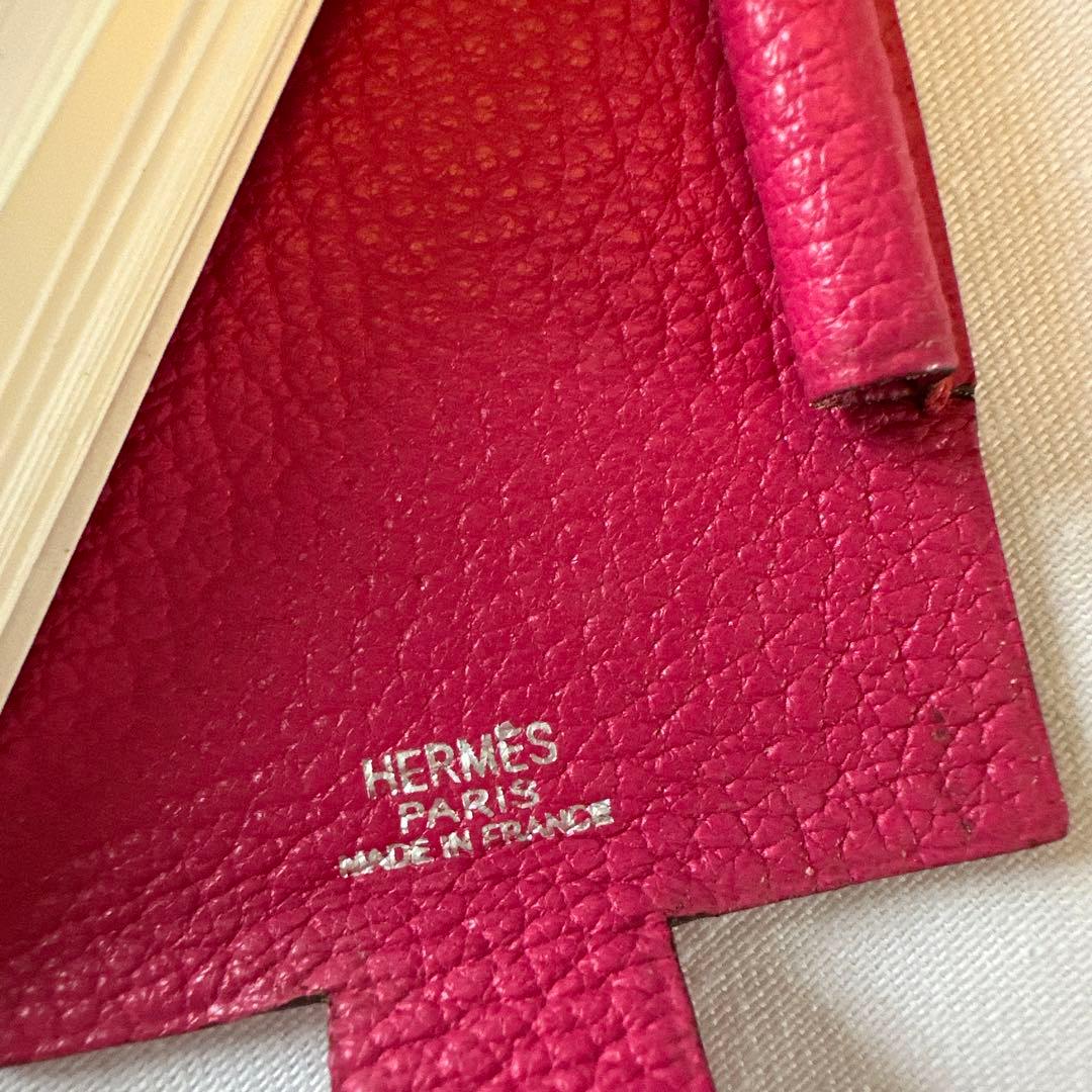 【未使用】エルメスメモホルダー　ピンク