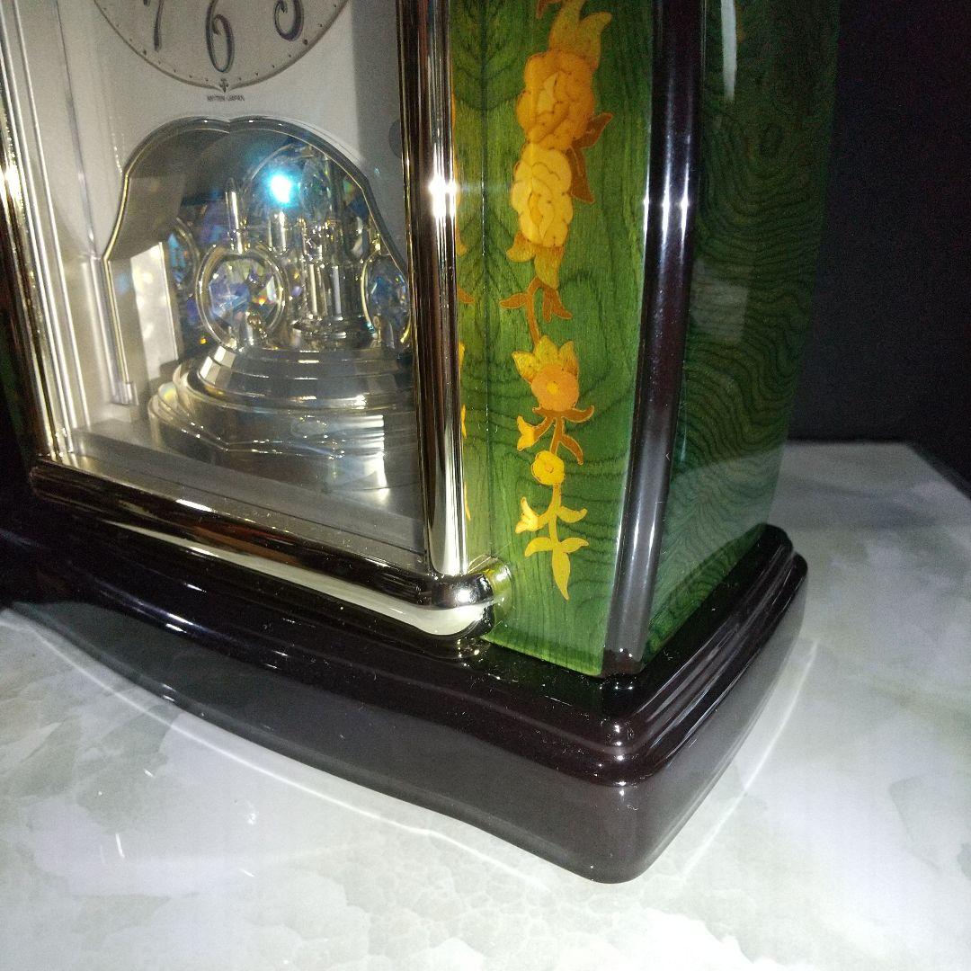 電波置時計 象嵌タイプクリスタル 高さ26cm 美品