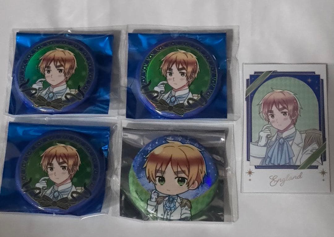 ヘタリア アモカフェ 缶バッジ フォトカード イギリス