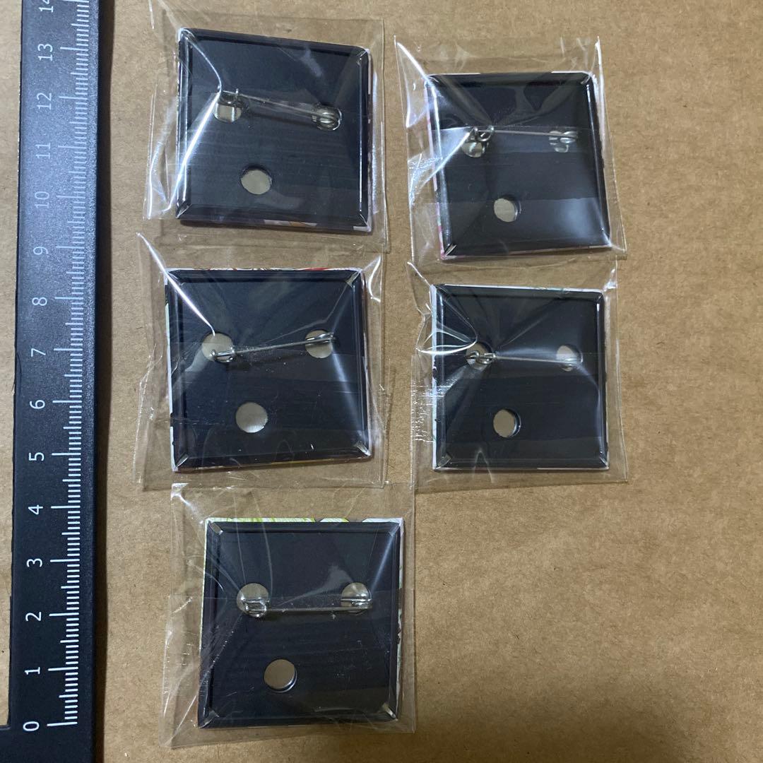 カラマリ スクエア缶バッジ 5点セット