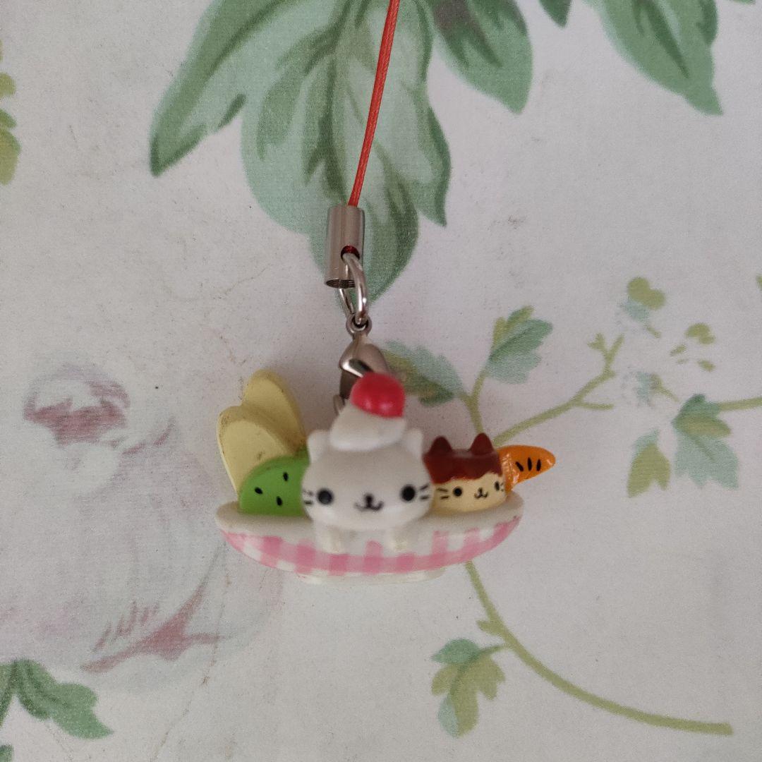 【希少！】当時もの にゃんにゃんにゃんこ プリンアラモード、シャカ2キーホルダー