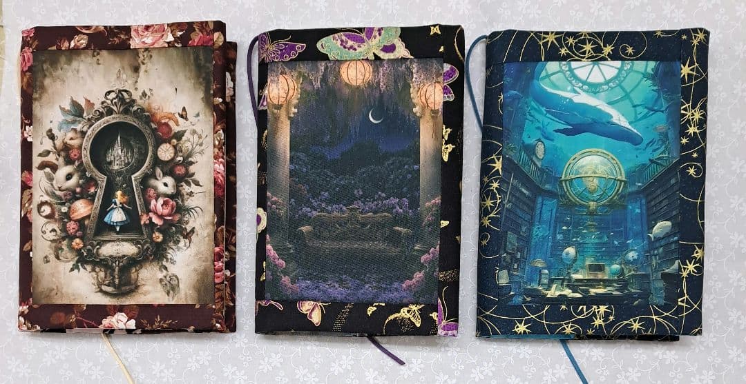 ayumi③ブックカバー、フラット ポーチ