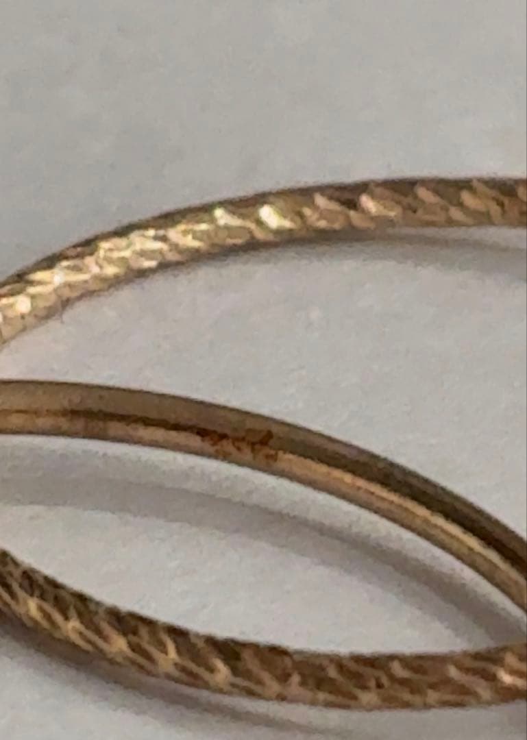 アガット　K10 2連ゴールドリング　11号