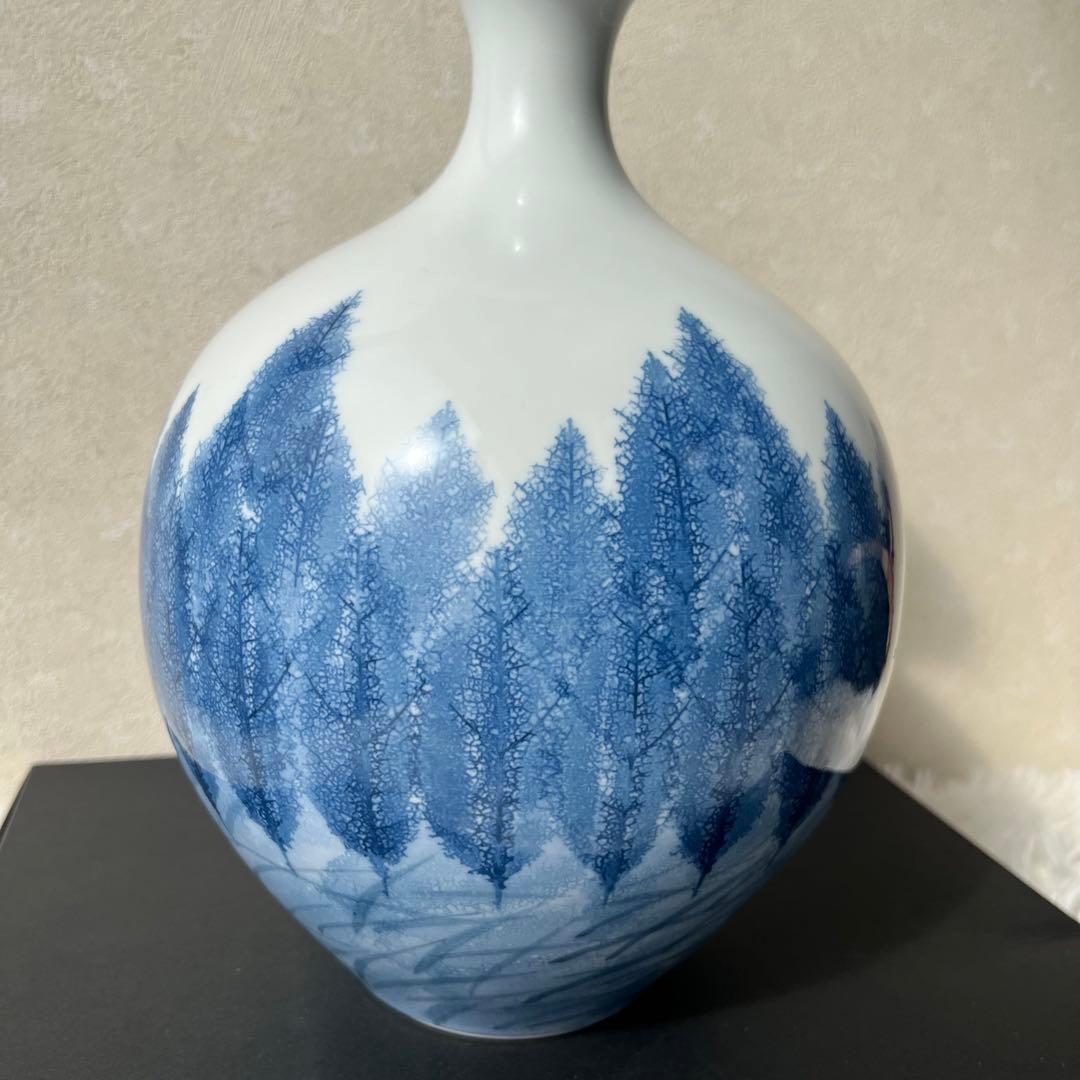 日展作家　伝統工芸作家　藤井朱明作　花瓶　花入　壺