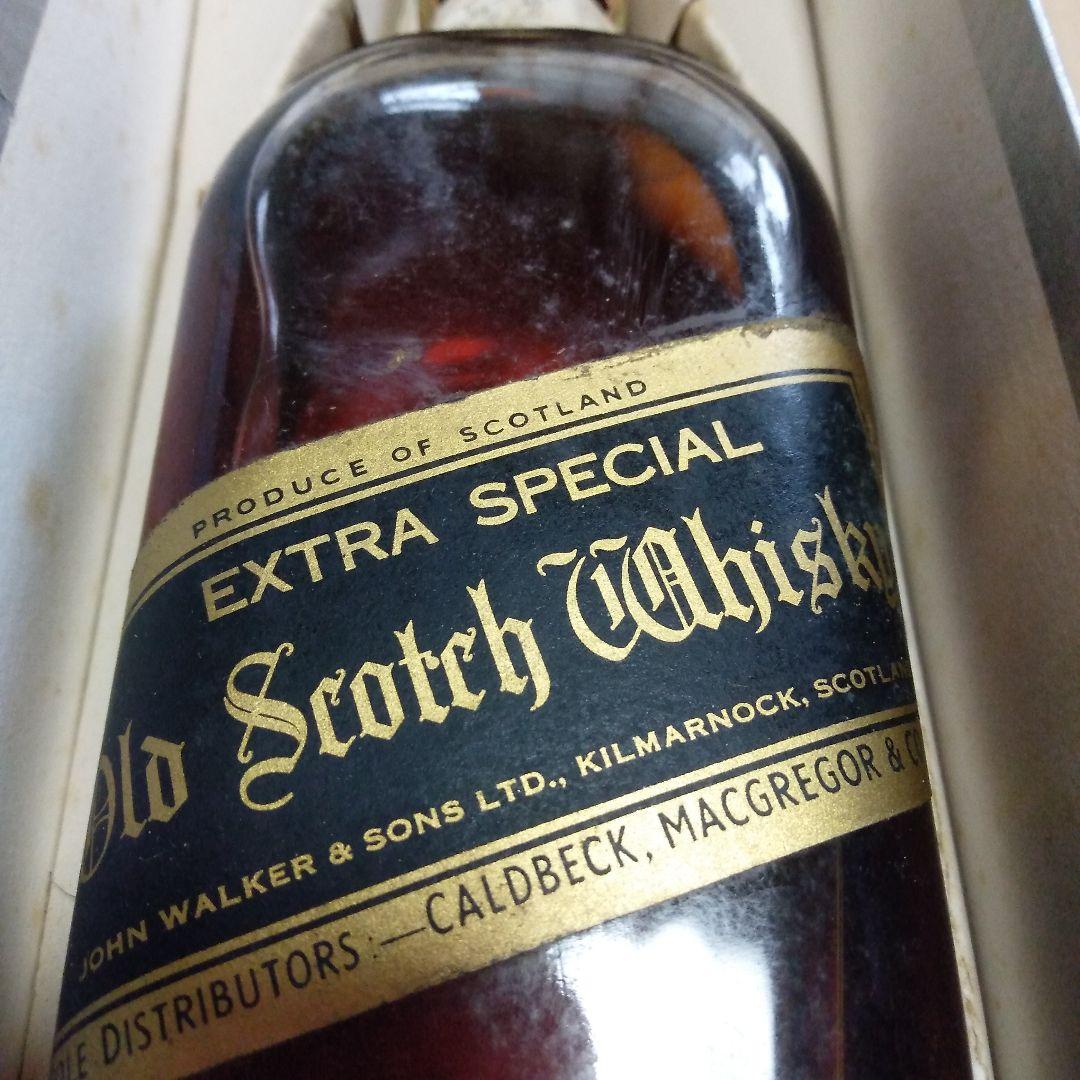 希少　ジョニーウォーカー　黒ラベル　ウイスキー特級　未開封　70年代　古酒　三越