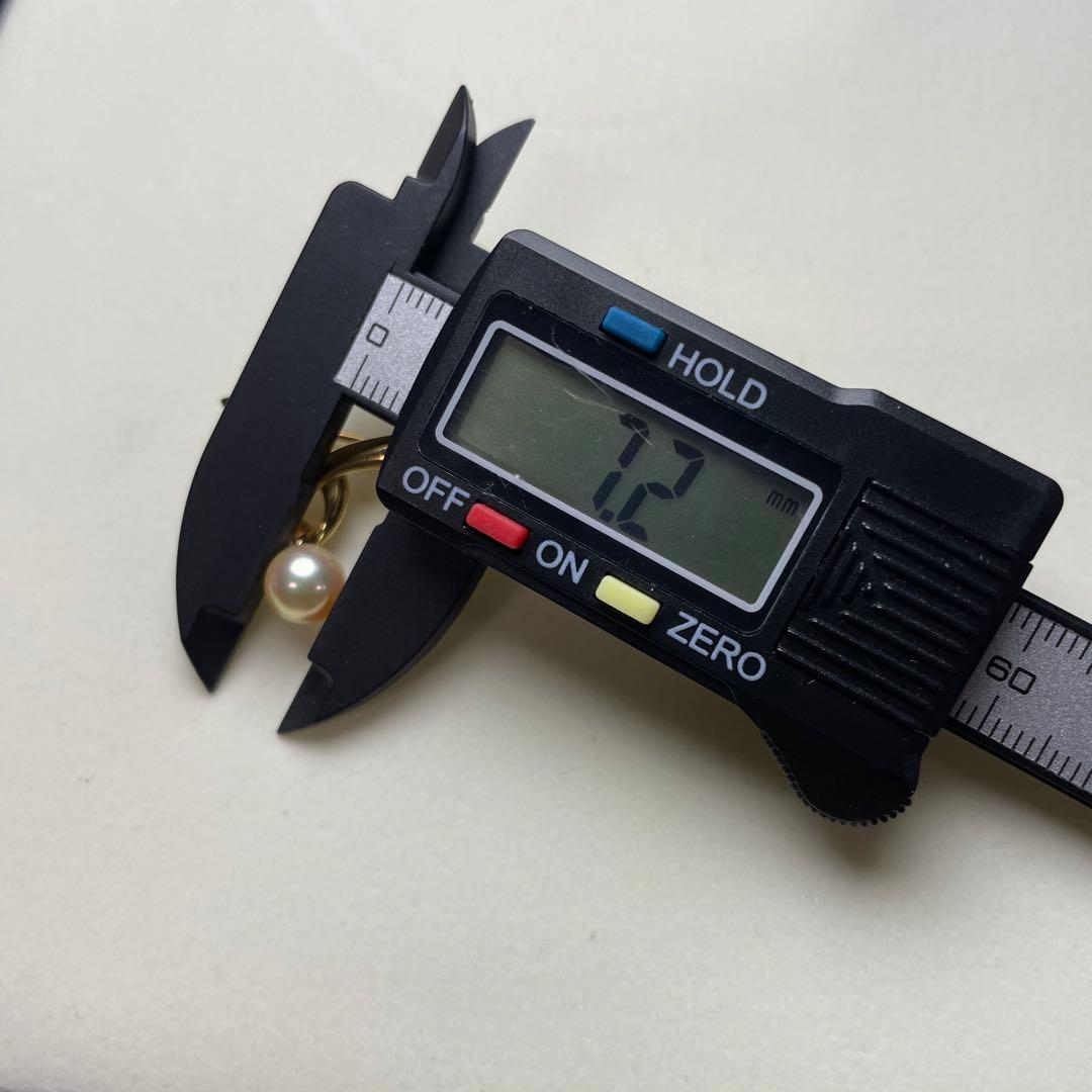 ミキモト アコヤ真珠 ブローチ 7.2mm K18