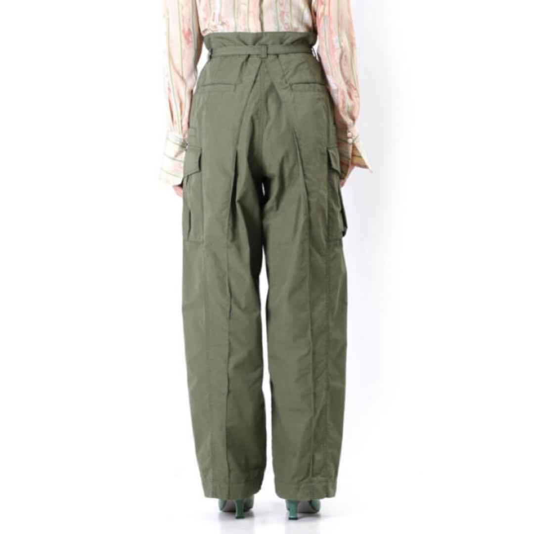 mame★Cotton Nylon Tucked Cargo Trousers