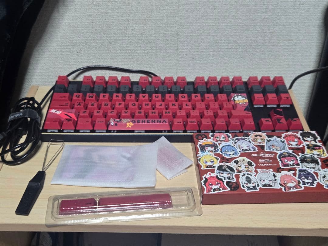 ふもコレブルーアーカイブのゲヘナ学園 フルメカニカル キーボード日本語配列 桜軸