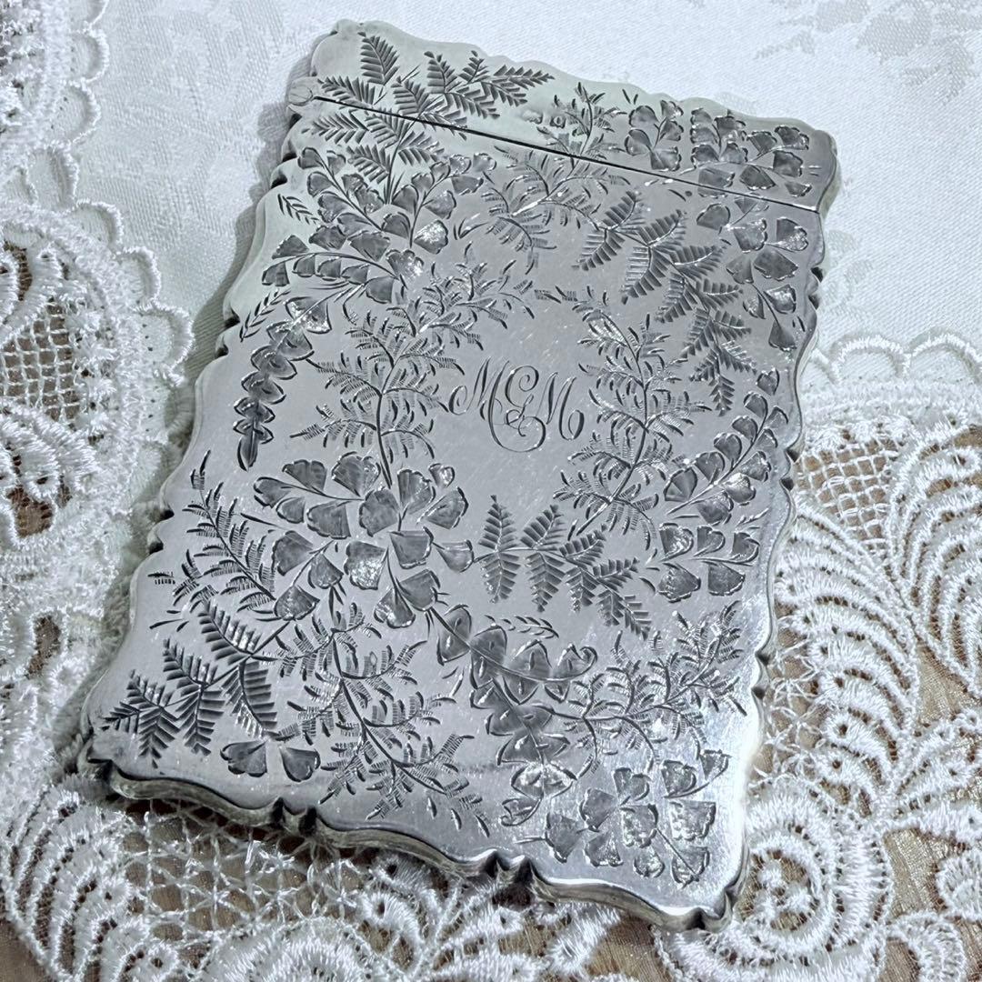 1904年 英国アンティーク スターリングシルバー カードケース 名刺入れ