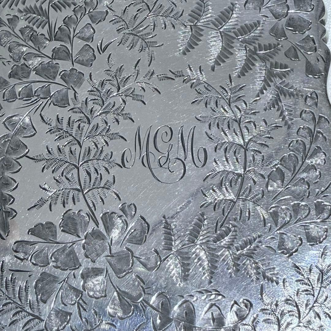 1904年 英国アンティーク スターリングシルバー カードケース 名刺入れ