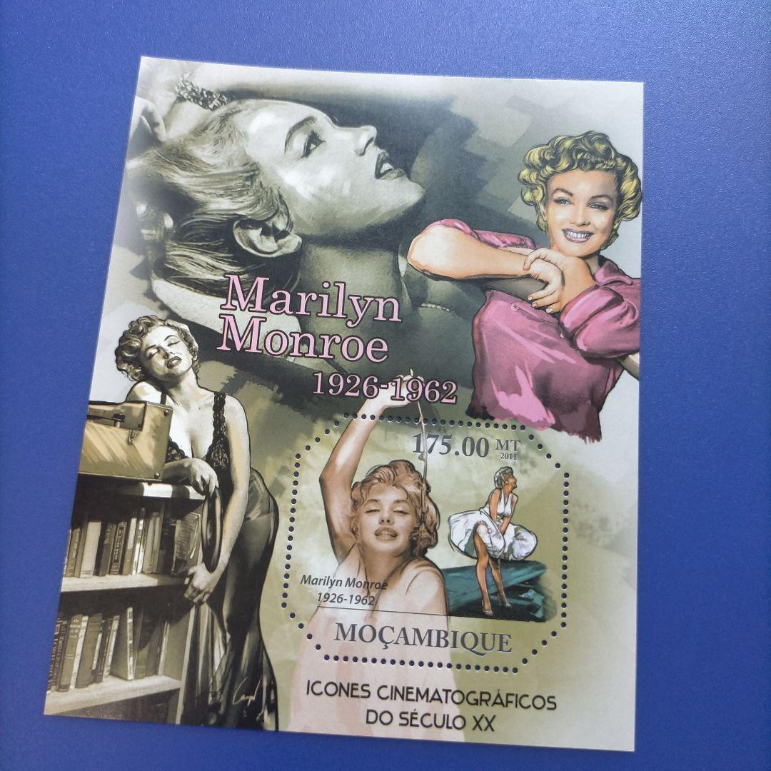 3079 外国切手 世界人気女優 マリリンモンロー 小型シート 2種