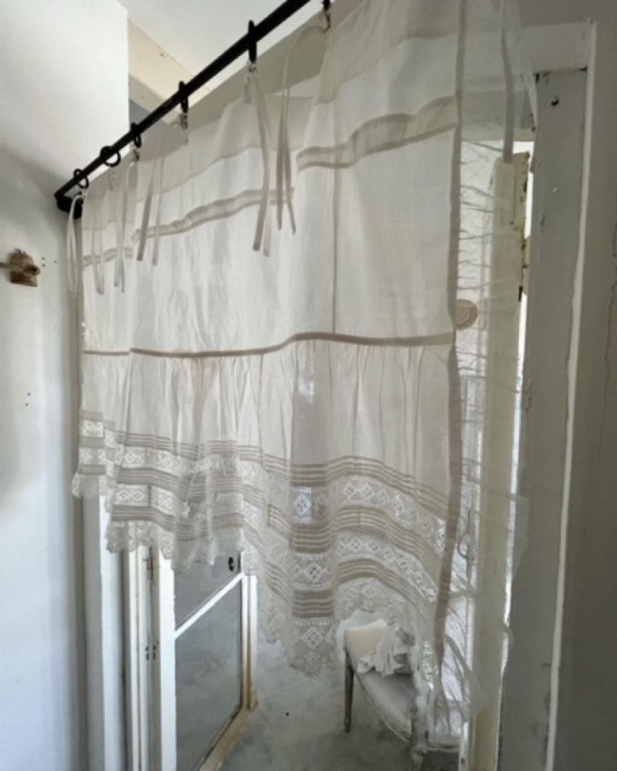 フランスアンティークコットンカーテン