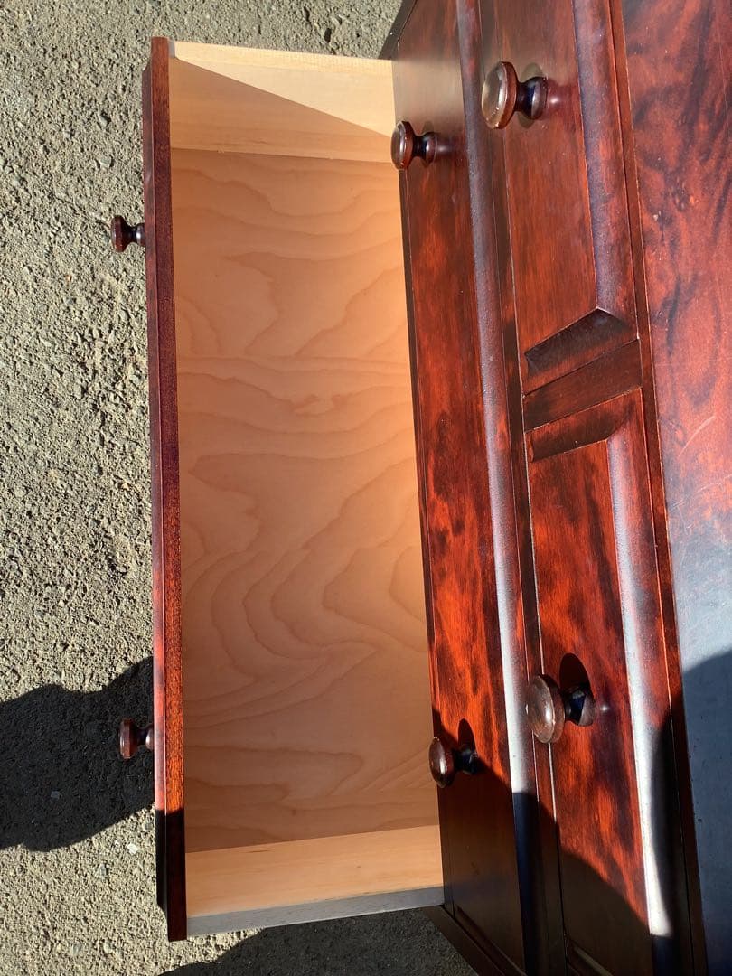 北海民芸 和光 ライティングビューロー ライティングデスク アンティーク 樺材