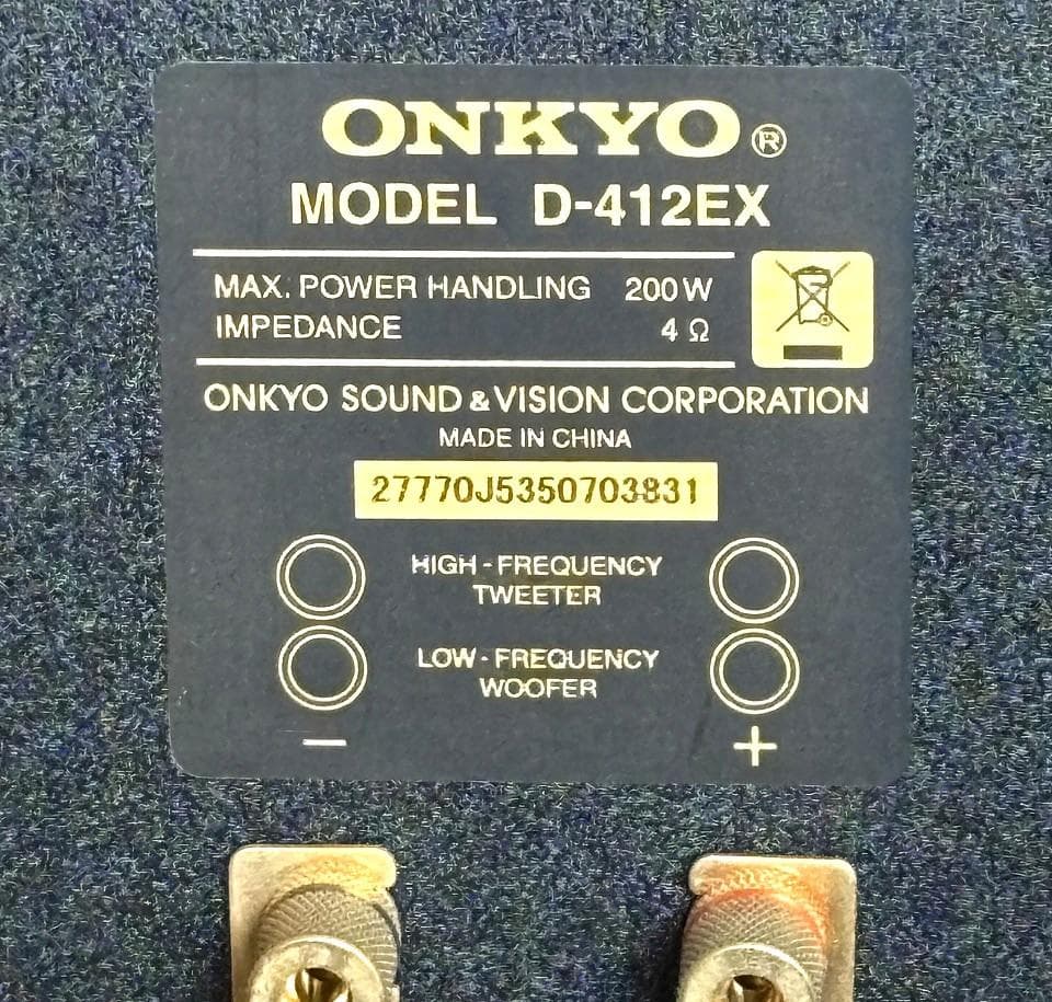 ONKYO D-412EX スピーカー オンキヨー