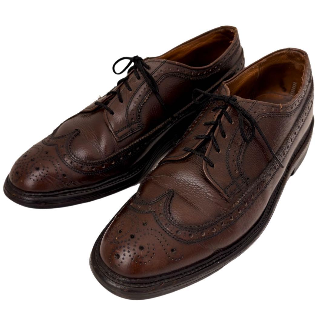 70s~ヴィンテージ レザーシューズ Florsheim ウイングチップ 革靴