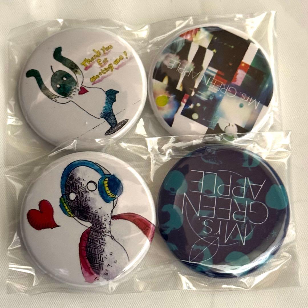 Mrs. GREEN APPLE 缶バッジ 初期 4個セット