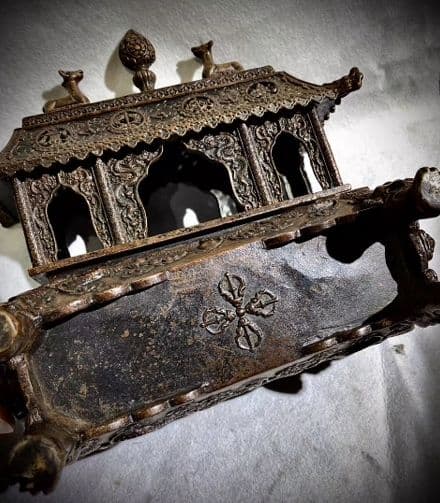 銅器仏教 二龍戯珠八宝香炉 古美術 コレクション品 銅製 工芸品 彫刻装飾品置物