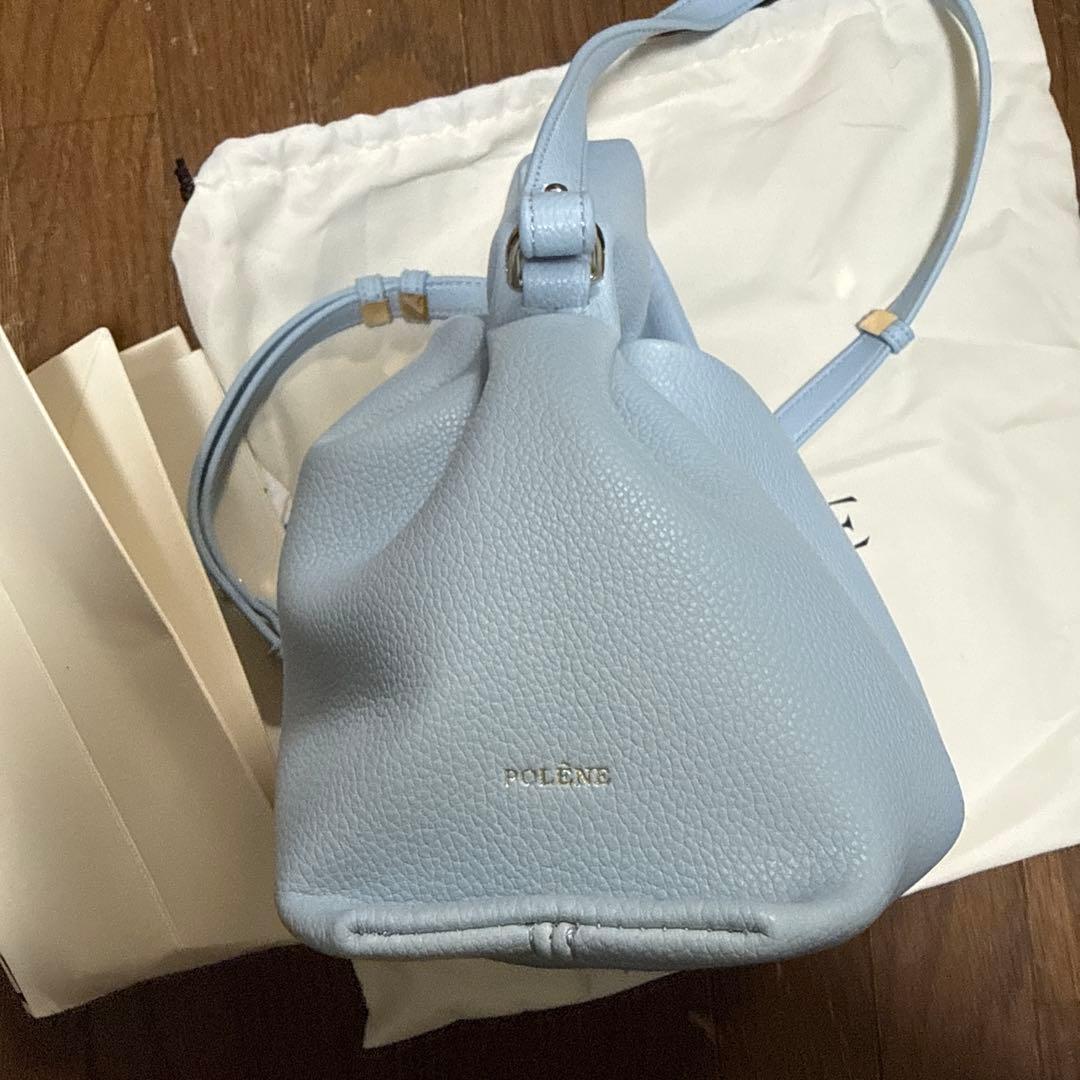 POLÈNE Numéro Neuf Mini ライトブルー ハンドバッグ