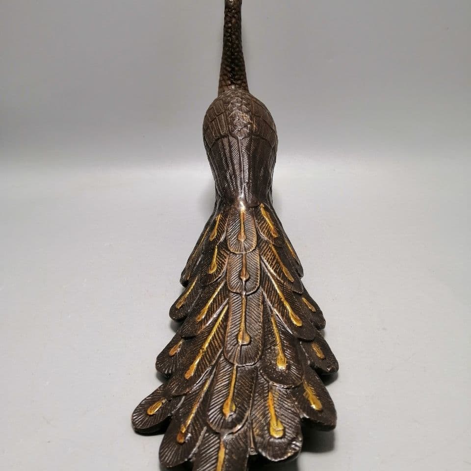 銅製 美しい孔雀 リビング 玄関 お茶台 机 本棚 装飾品 工芸品 置物