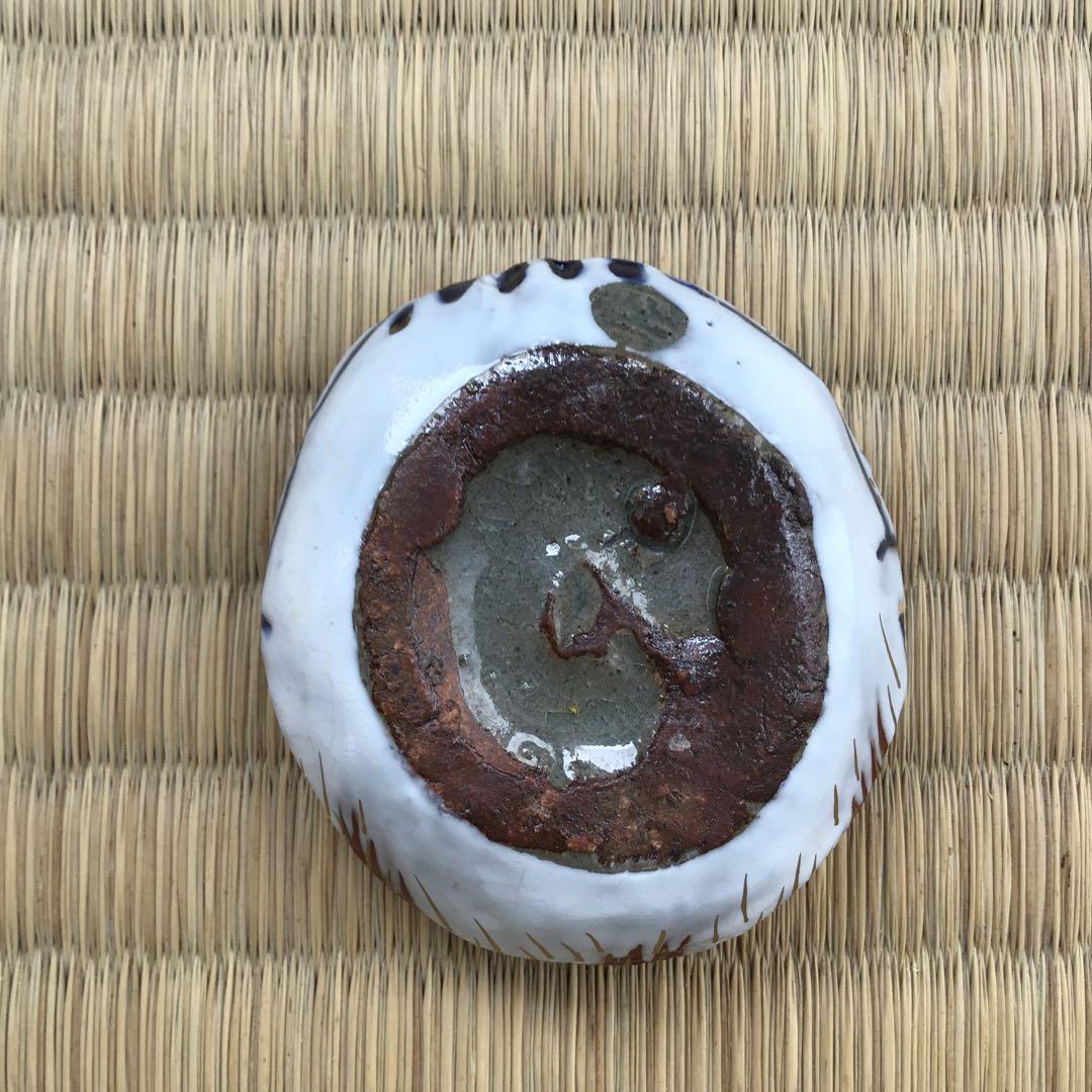 茶道具　香合　川蝉香合　出雲焼　楽山窯　長岡住右衛門(空権)造　共箱　S99KG