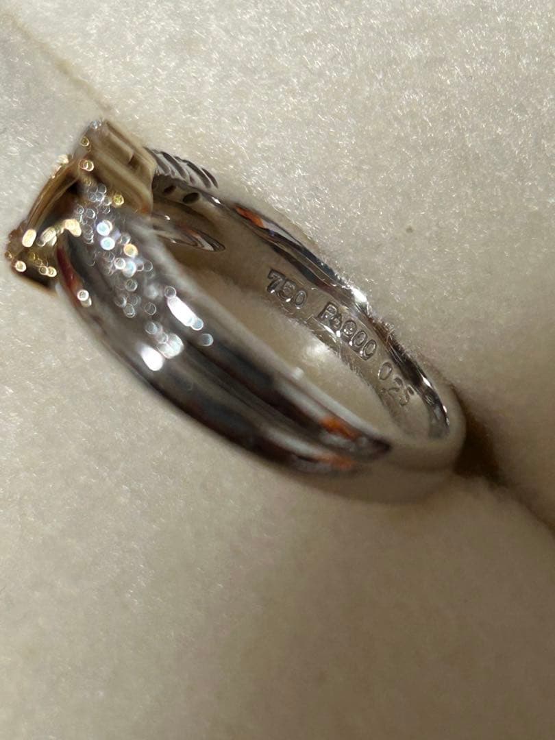 【美品】CELINE ダイヤモンドリング750ゴールド 900プラチナ　12号