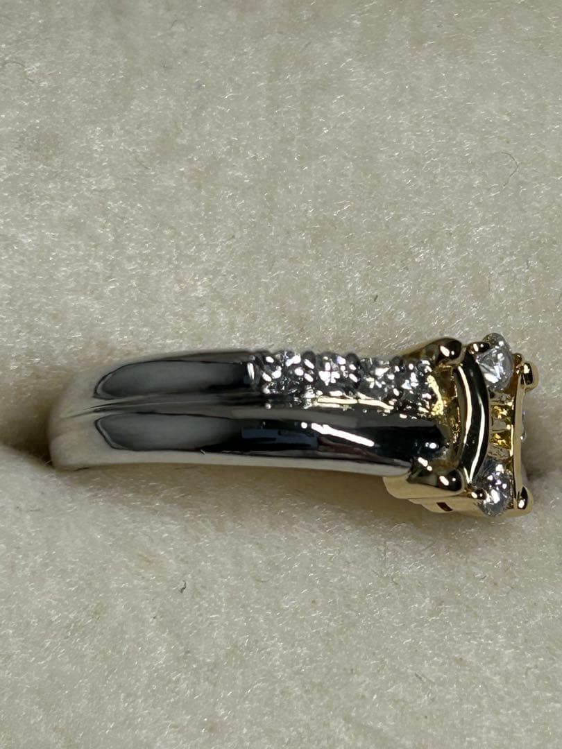 【美品】CELINE ダイヤモンドリング750ゴールド 900プラチナ　12号