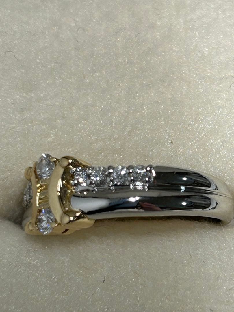 【美品】CELINE ダイヤモンドリング750ゴールド 900プラチナ　12号