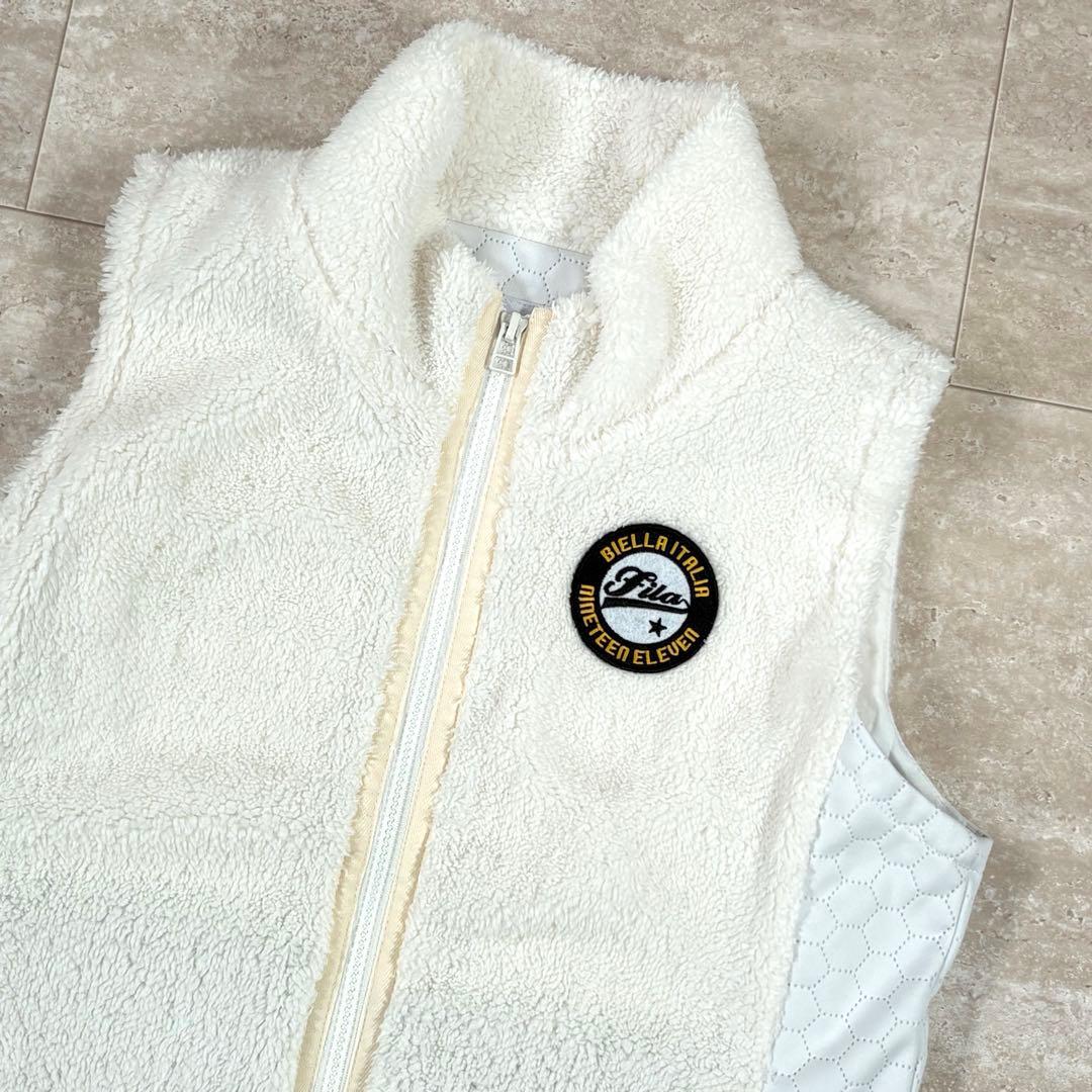 【フィラゴルフ】セットアップ　ボアベスト　スカートリバーシブル　ホワイト　L