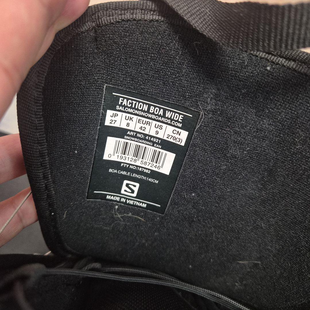 Salomon Faction スノーボードブーツ ブラック