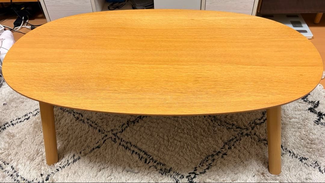 無印　楕円こたつ　ローテーブル ケーブル欠品