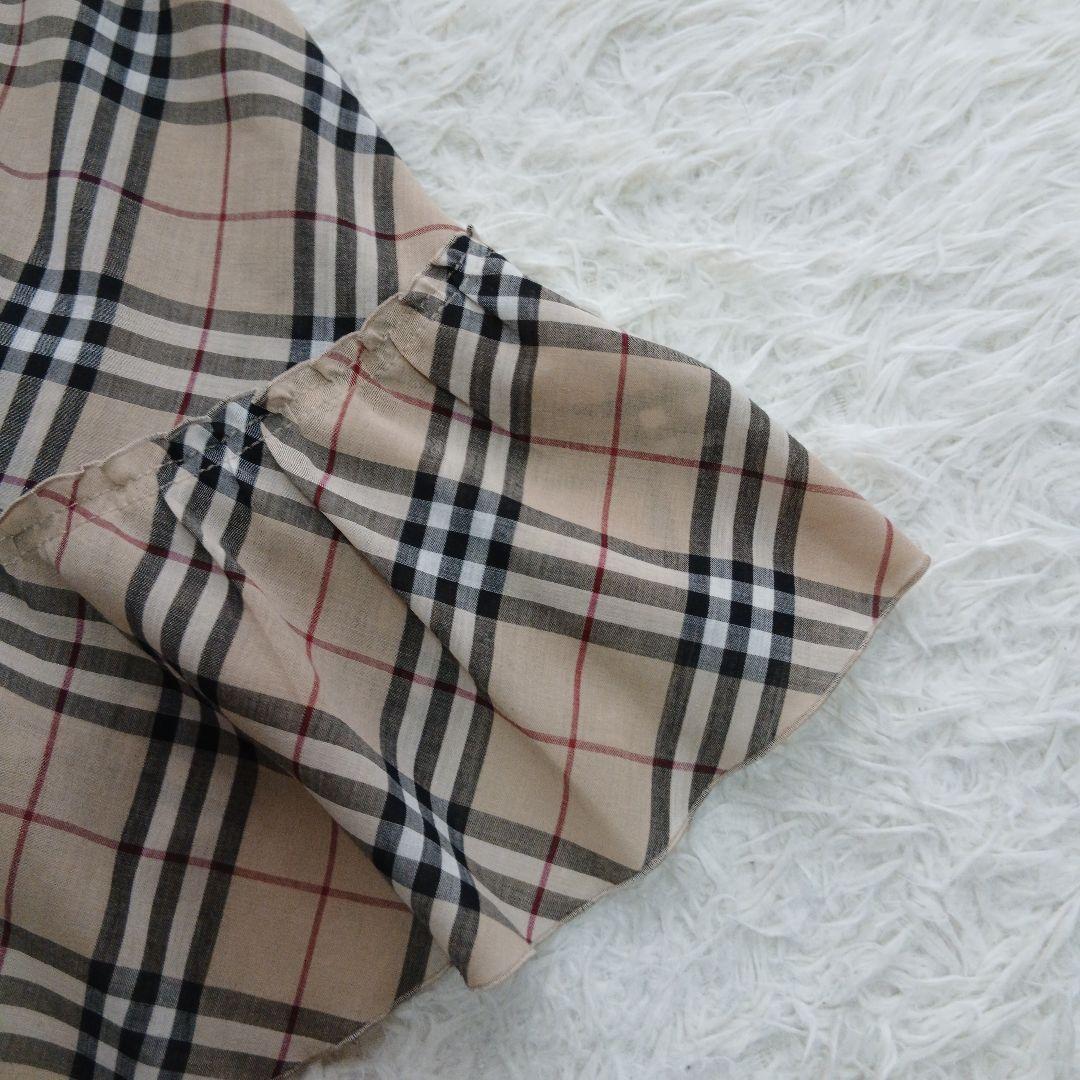 【BURBERRY BLUE LABEL】ノバチェック　フレア　薄手巻きスカート