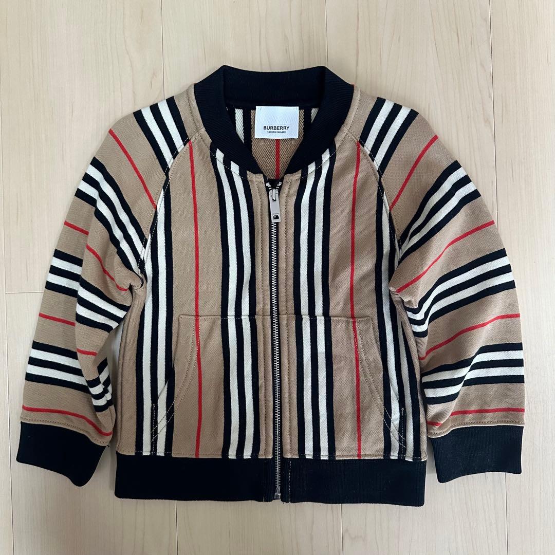 Burberry バーバリー ストライプ ジップアップアウター 2Y 92cm