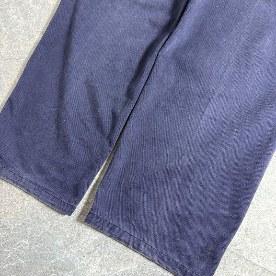 Ralph Lauren〈ワイドチノパンツ 90s USA製 ネイビー W33〉