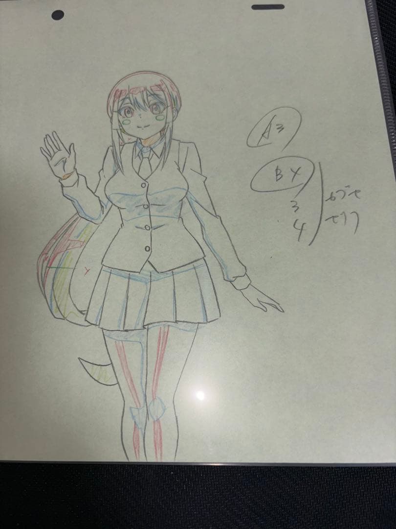 【非売品・4枚セット】 ばっどがーる 生原画 水鳥亜鳥 ワルラジ公録 会場限定