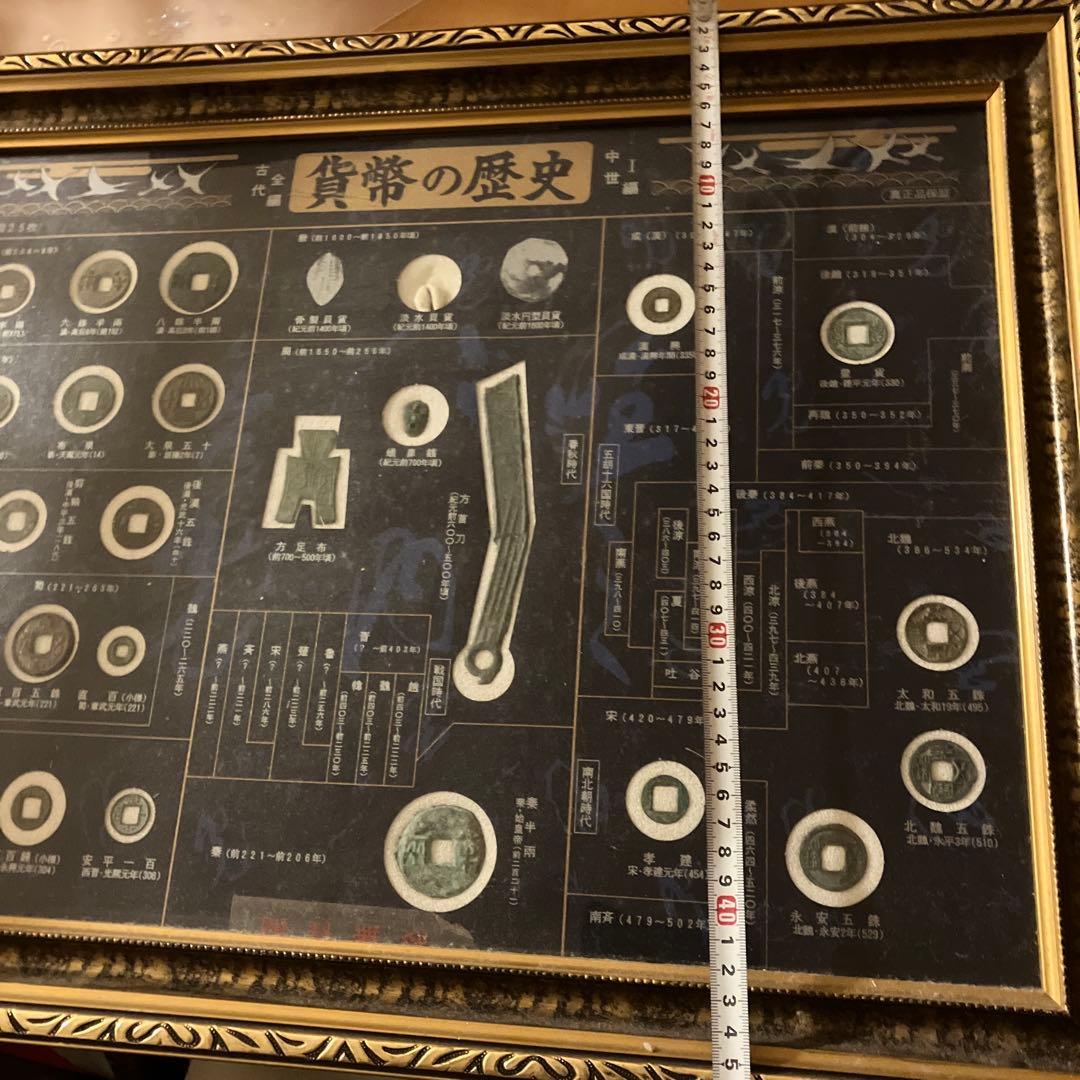 貨幣の歴史　古代　中世　中国　古銭　額装　レプリカ